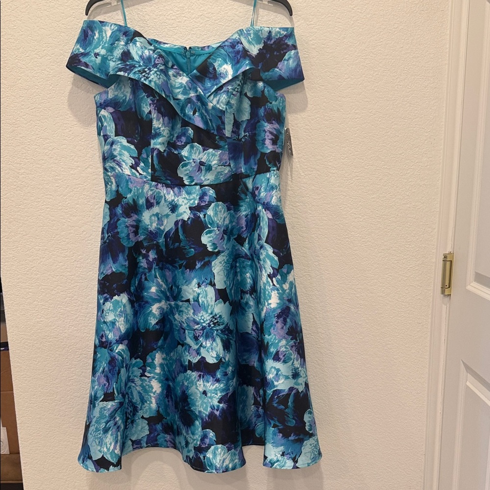Vibrant Floral Off-Shoulder Dress